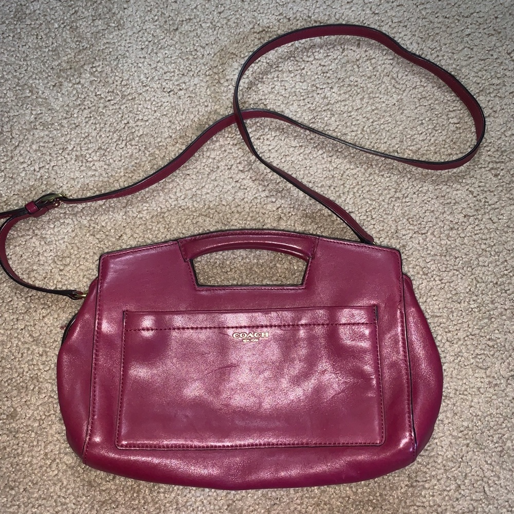 Purple coach purse